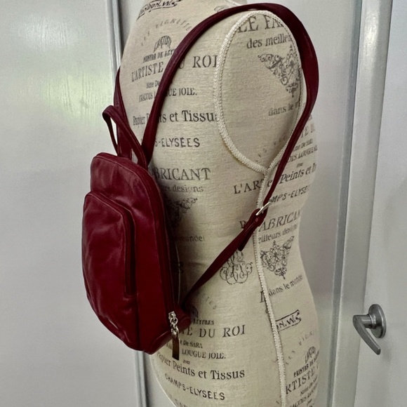 Pelle Studio Wilson\'s Leather Deep Red Backpack Adj. Straps Roomy Interior main image 9